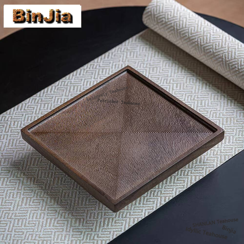 Walnut Square Tableware Solid  - Japanese Snacks 评论和价格
