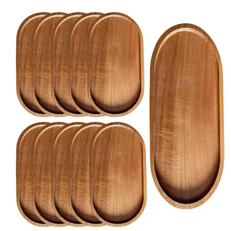 NEW Tableware Solid Wood Round - Japanese Snacks 评论和价格