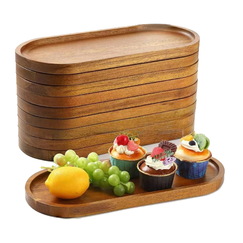 NEW Tableware Solid Wood Round - Japanese Snacks 评论和价格