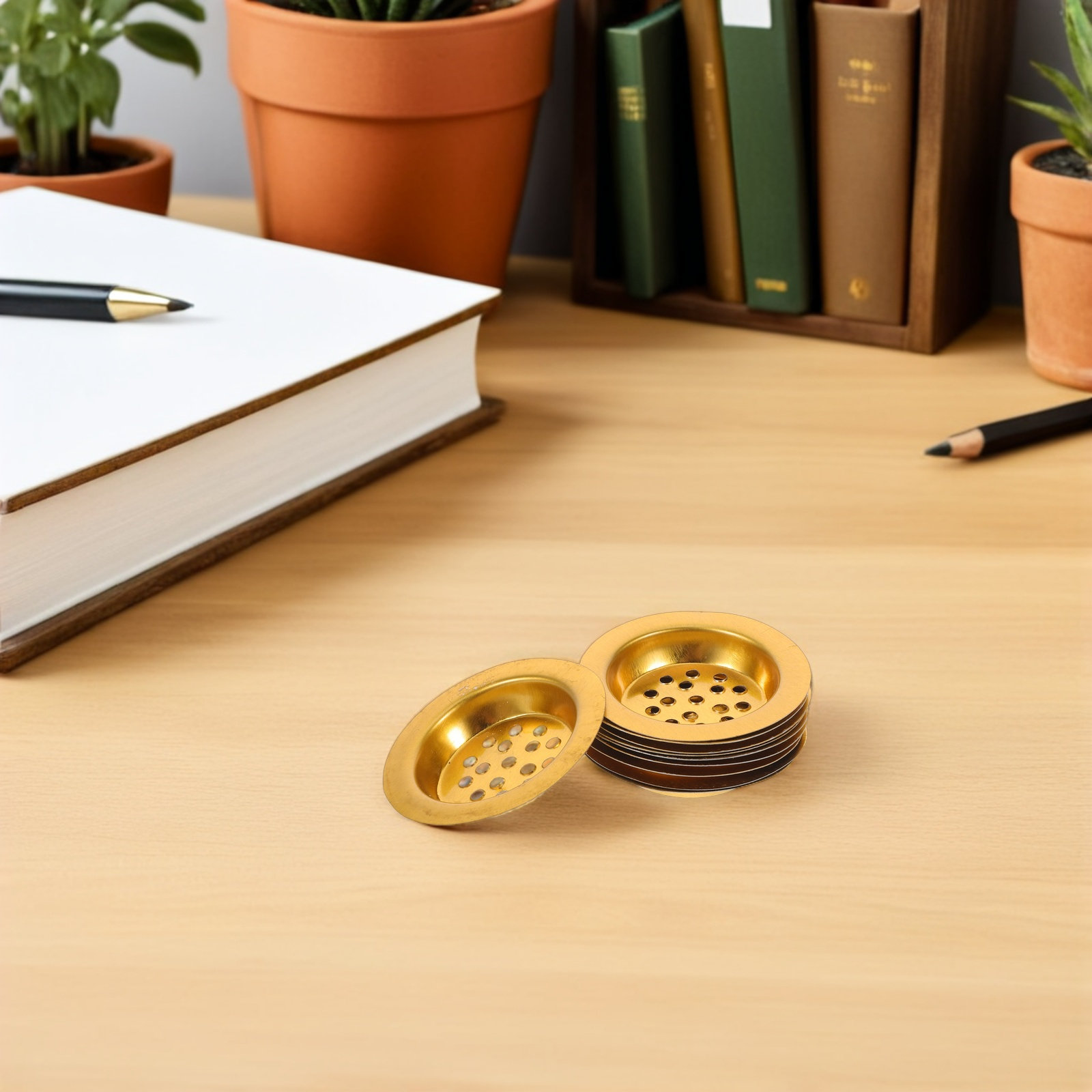10Pcs Incense Burner Tray Gold - Incense Holder 评论和价格