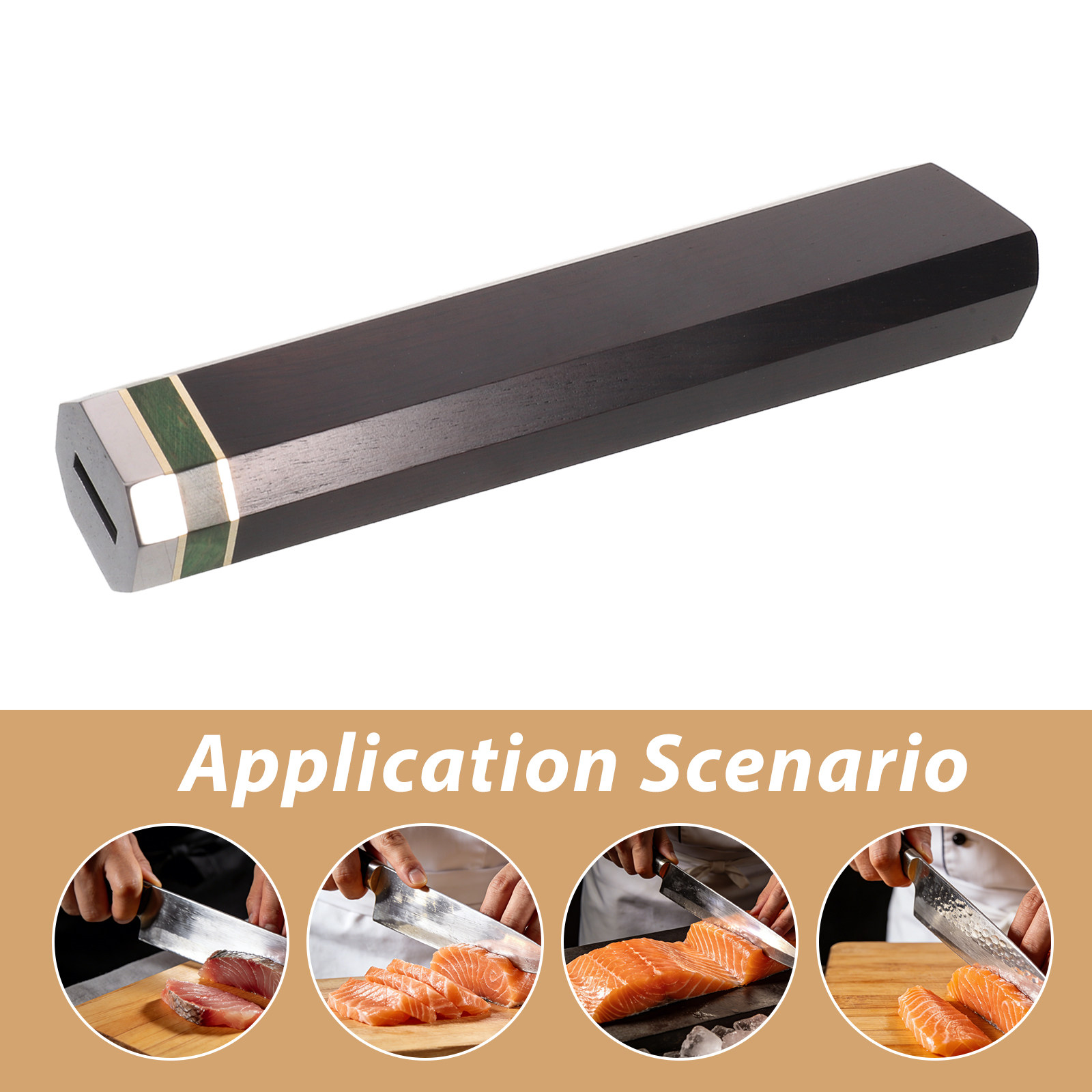 Octagonal Ebony Wood Kitchen K - Japanese Knife 评论和价格