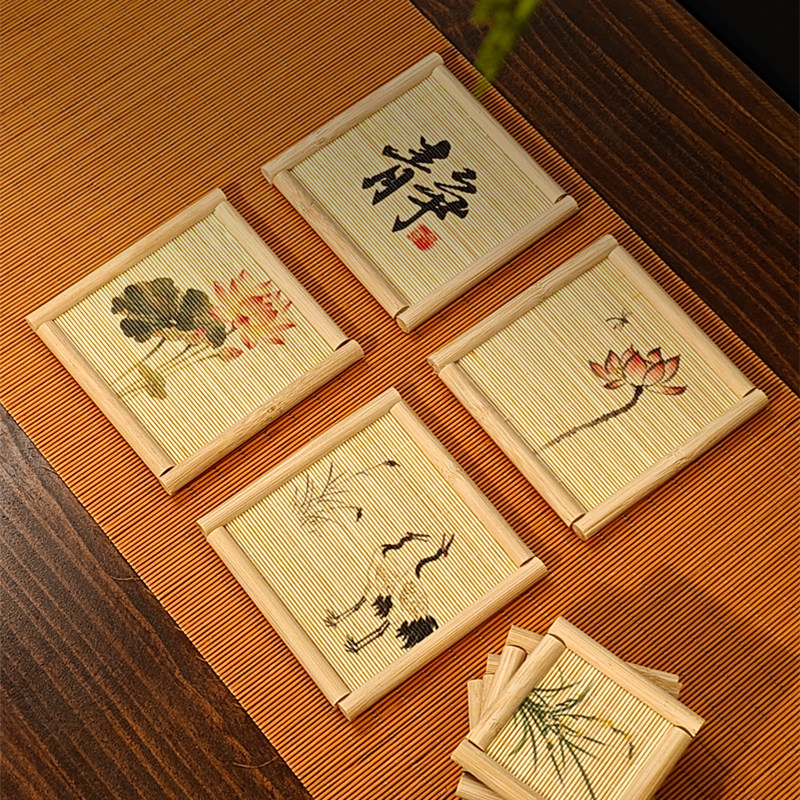 Set of 5 Natural Bamboo Tea Cu - Japanese Tea 评论和价格