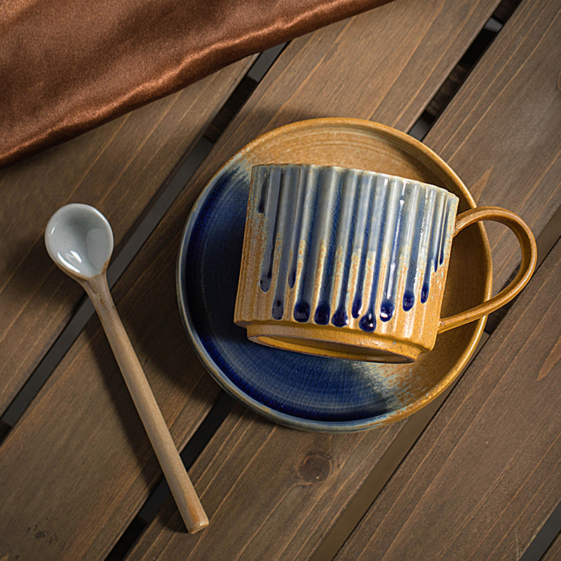 Coarse Pottery and Saucer Set  - Japanese Pottery 评论和价格